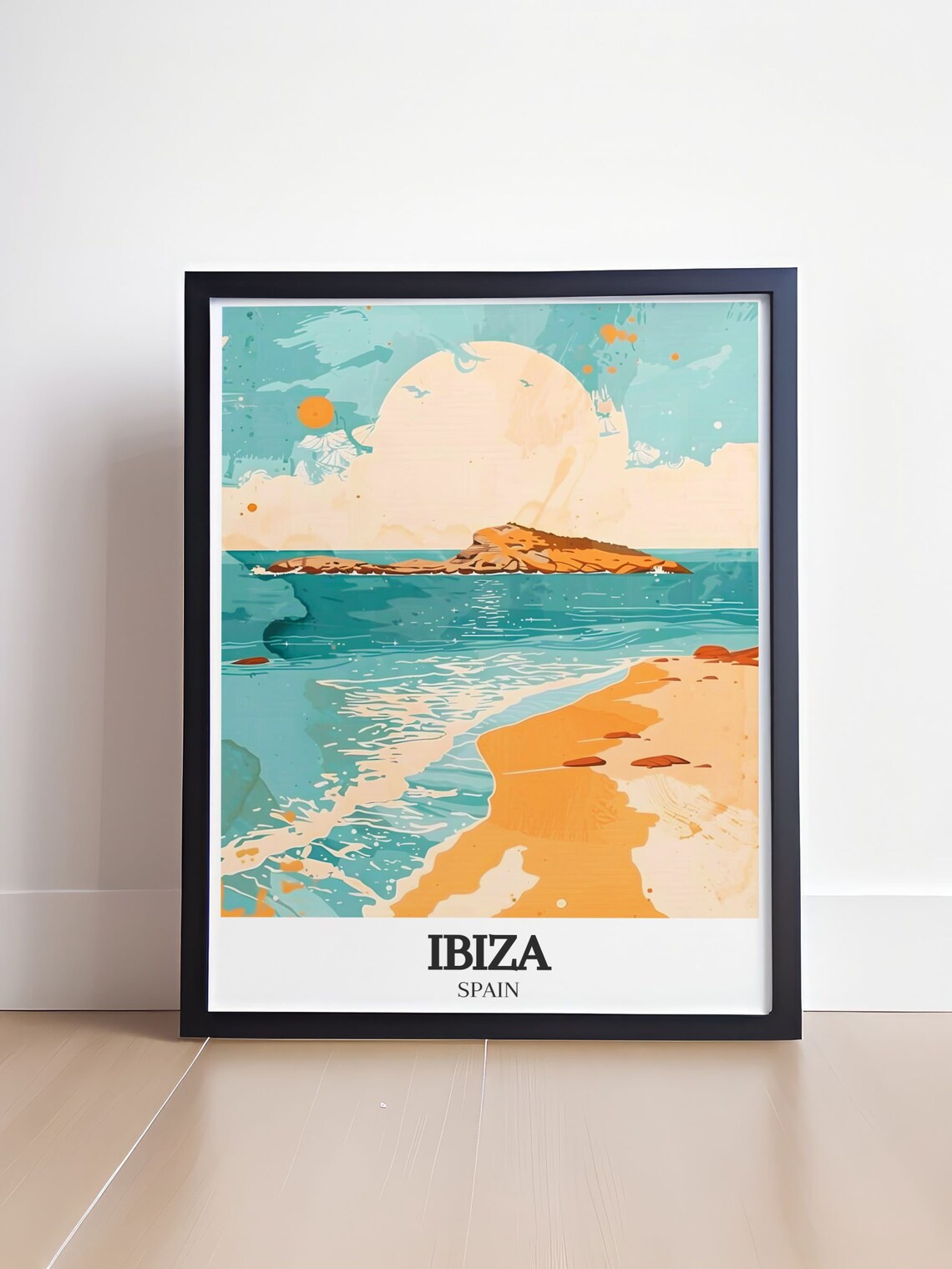Ibiza Es Vedra Mystical Rocky Islet Golden Sunset Beach Poster - Image 4