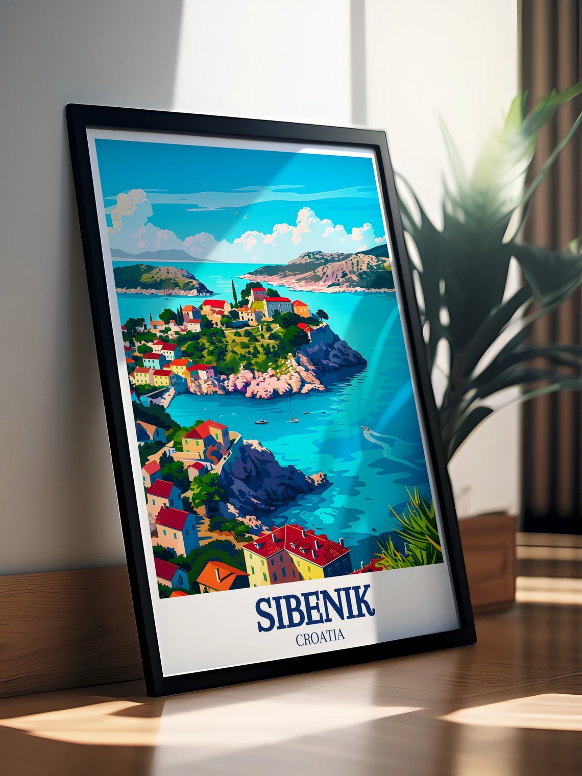 Sibenik Croatia Island Village Turquoise Coast Travel Poster - Image 3