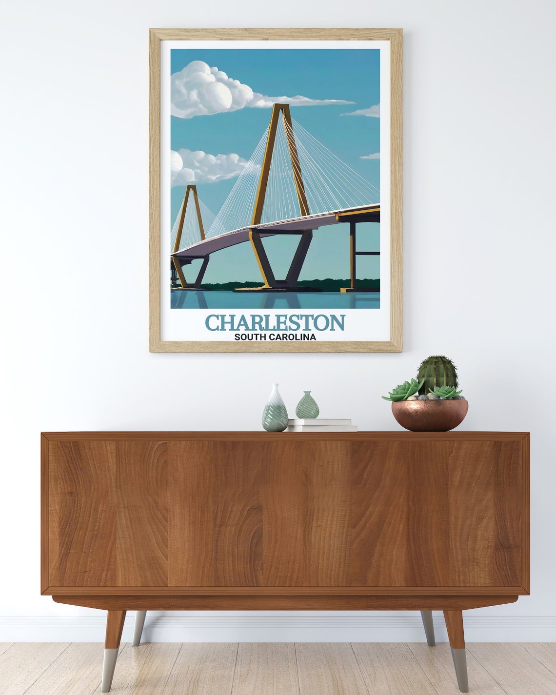 Charleston Arthur Ravenel Jr Cable Stayed Bridge Harbor Poster - Image 3