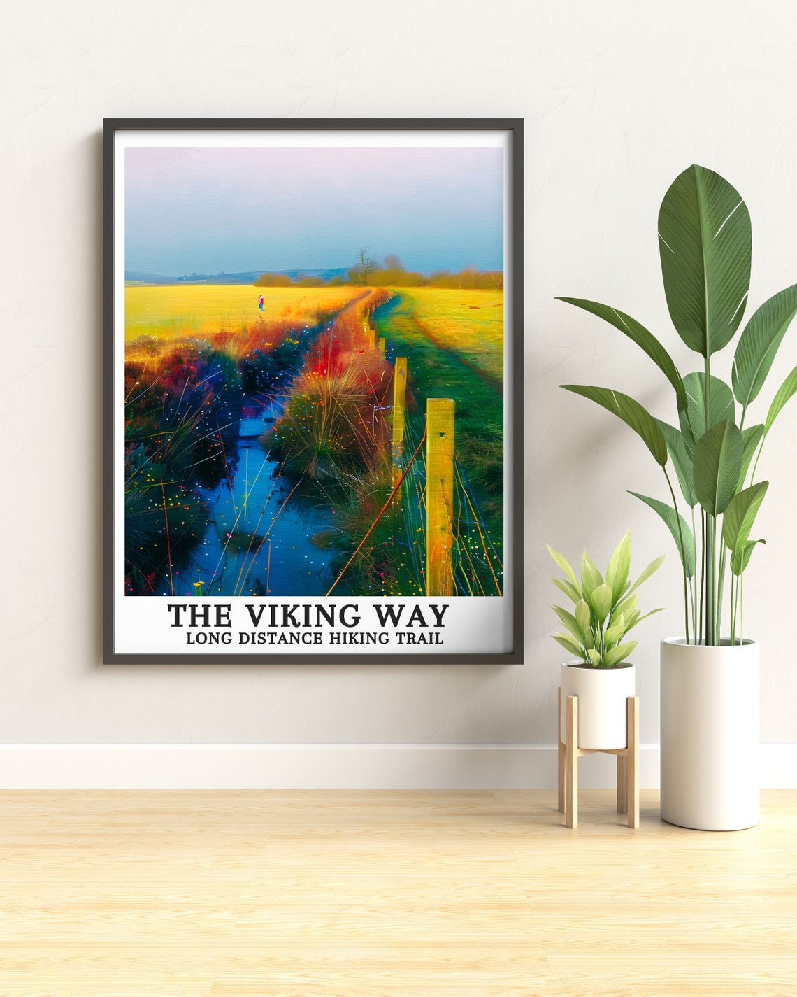 The Viking Way Long Distance Hiking Trail Golden Meadow Poster - Image 3