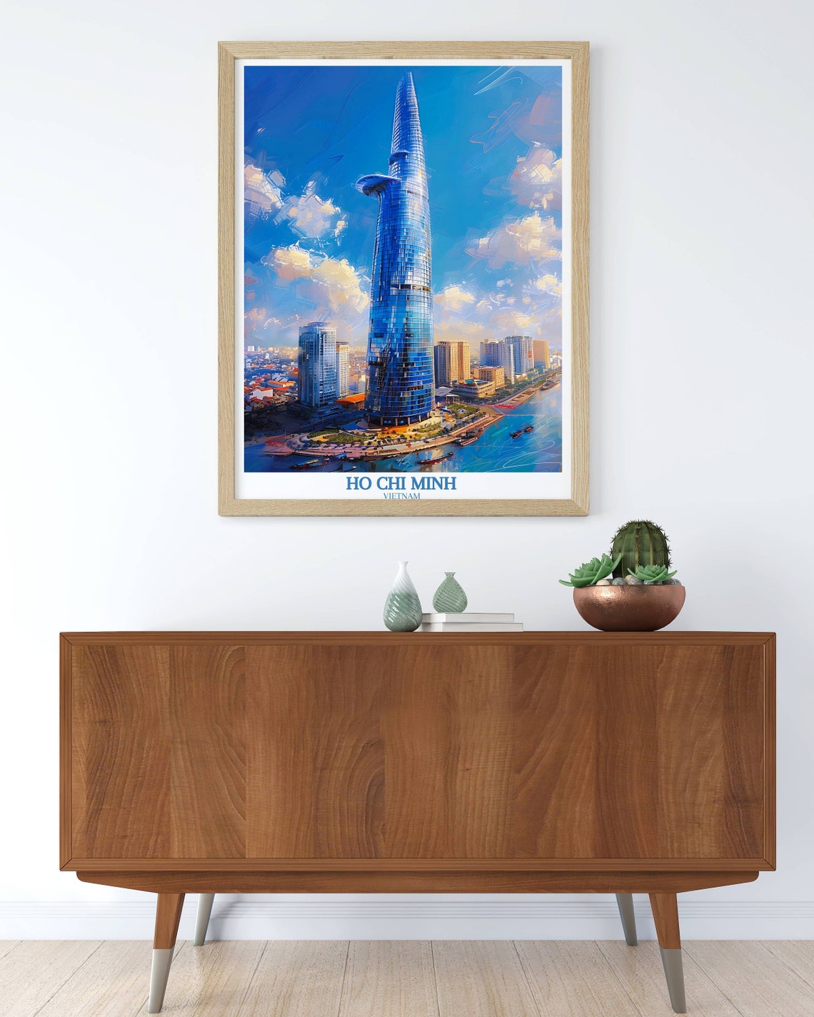Ho Chi Minh City Bitexco Tower Modern Skyline Vietnam Poster - Image 3