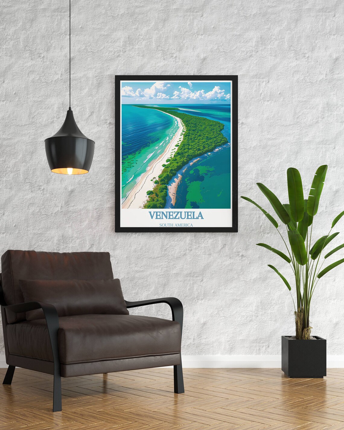 Venezuela South America Tropical Island Aerial Turquoise View Poster - Image 2
