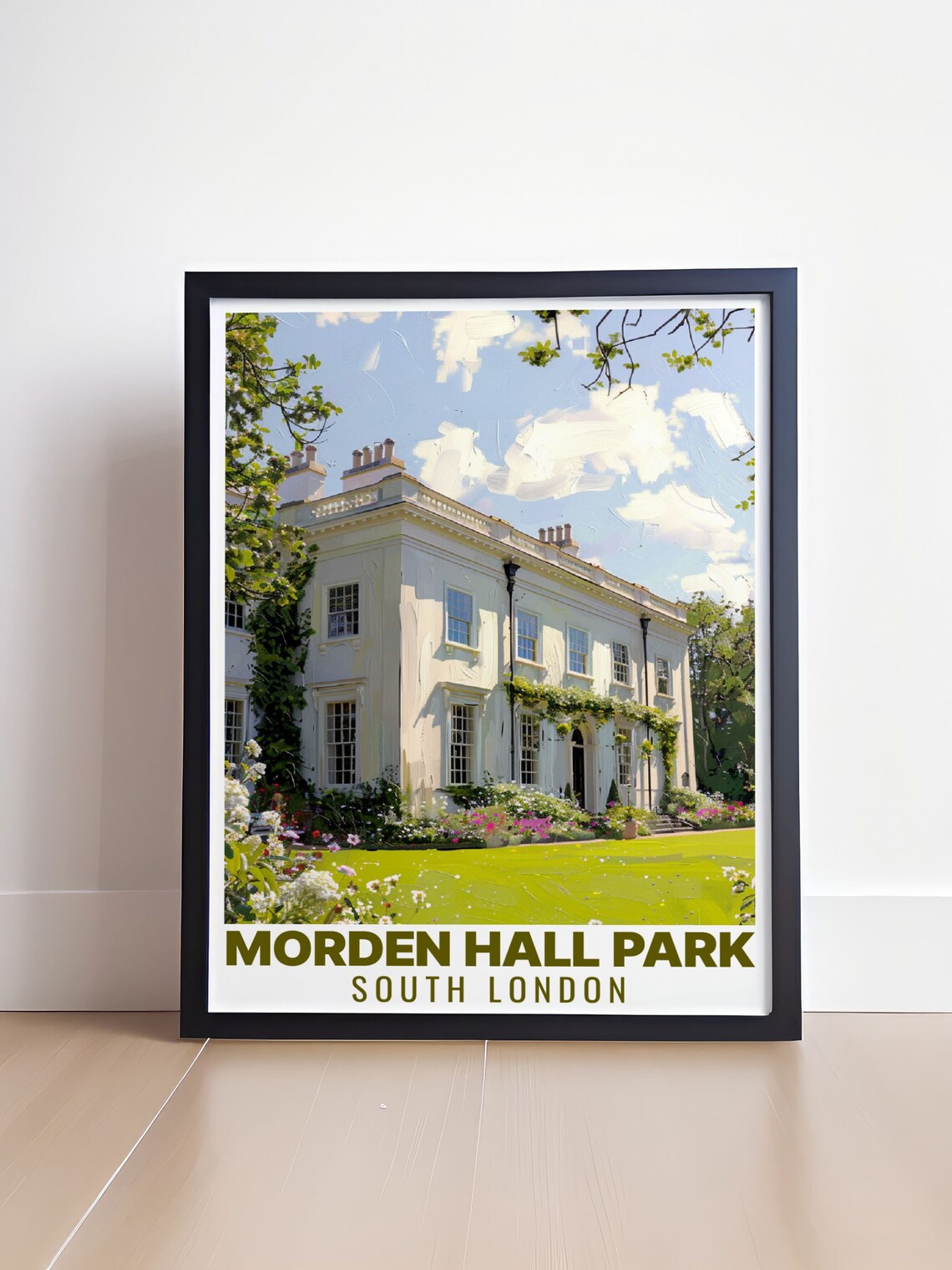 Morden Hall Park Georgian Manor House Flower Garden Lawn Poster - Image 4