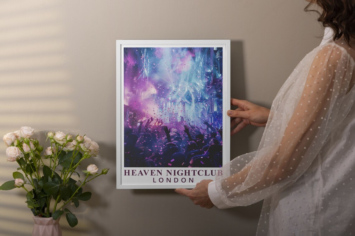 Heaven Nightclub London Club Crowd Confetti Party Night Art Print - Image 3