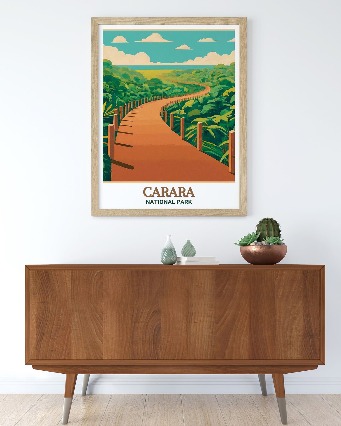 Carara National Park Jungle Trail with Wooden Rails Travel Poster - Image 2