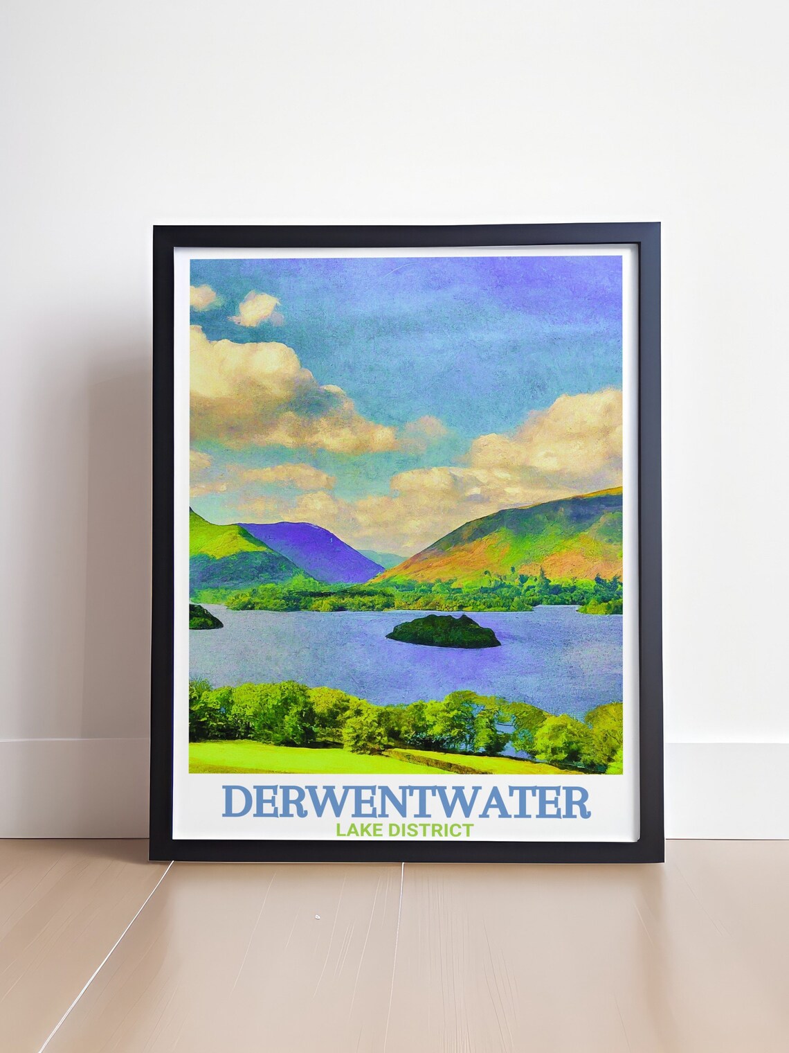 Derwentwater Lake District Lake Islands Fells Scenic View Poster - Image 4