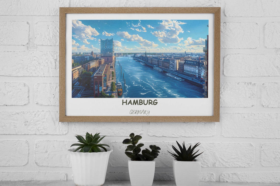 Hamburg Harbor With Elbphilharmonie River View Germany Poster - Image 3