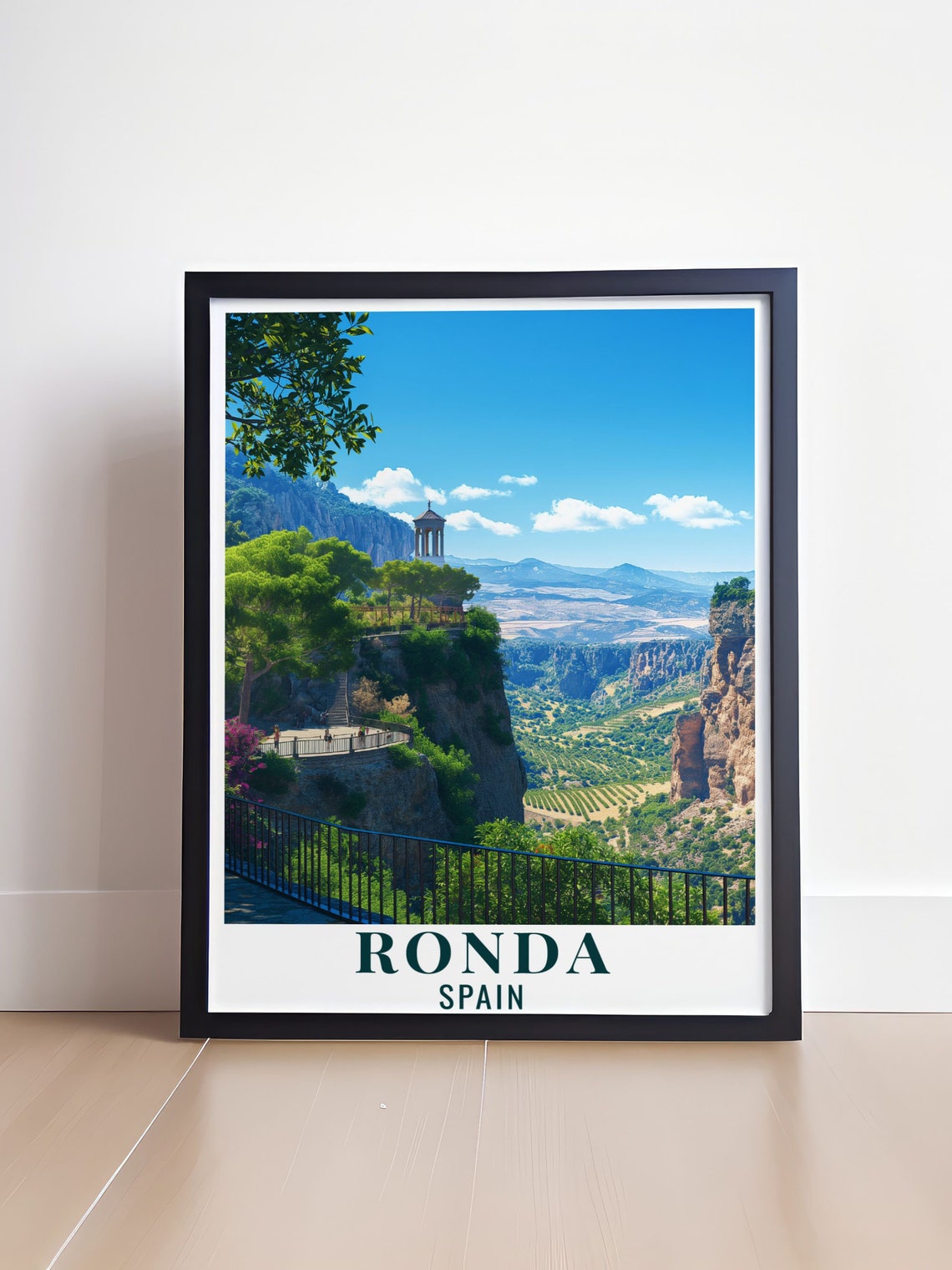 Ronda Wall Art Alaeda Del Tajo Art Print Ronda Art Print Of Alaeda Del Tajo Spain Wall Art Ronda Wall Decor - Image 4