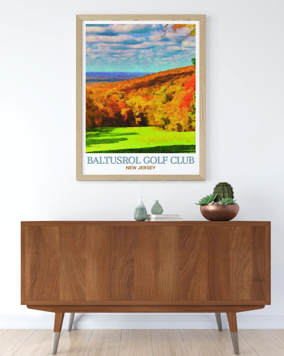 Baltusrol Golf Club New Jersey Fairway Autumn Hills View Poster - Image 2