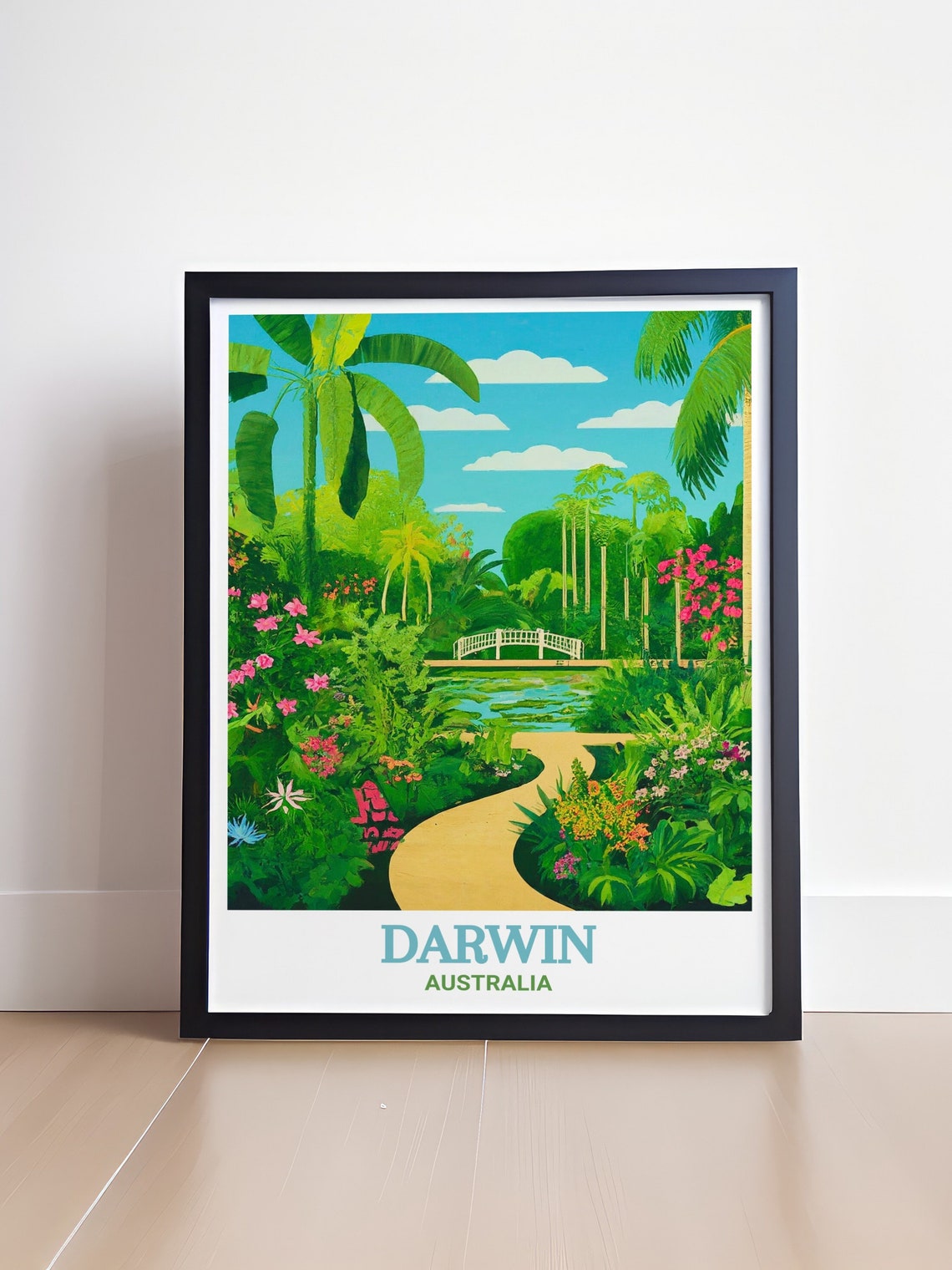 Darwin Australia Botanic Gardens Tropical Path Bridge Poster - Image 4
