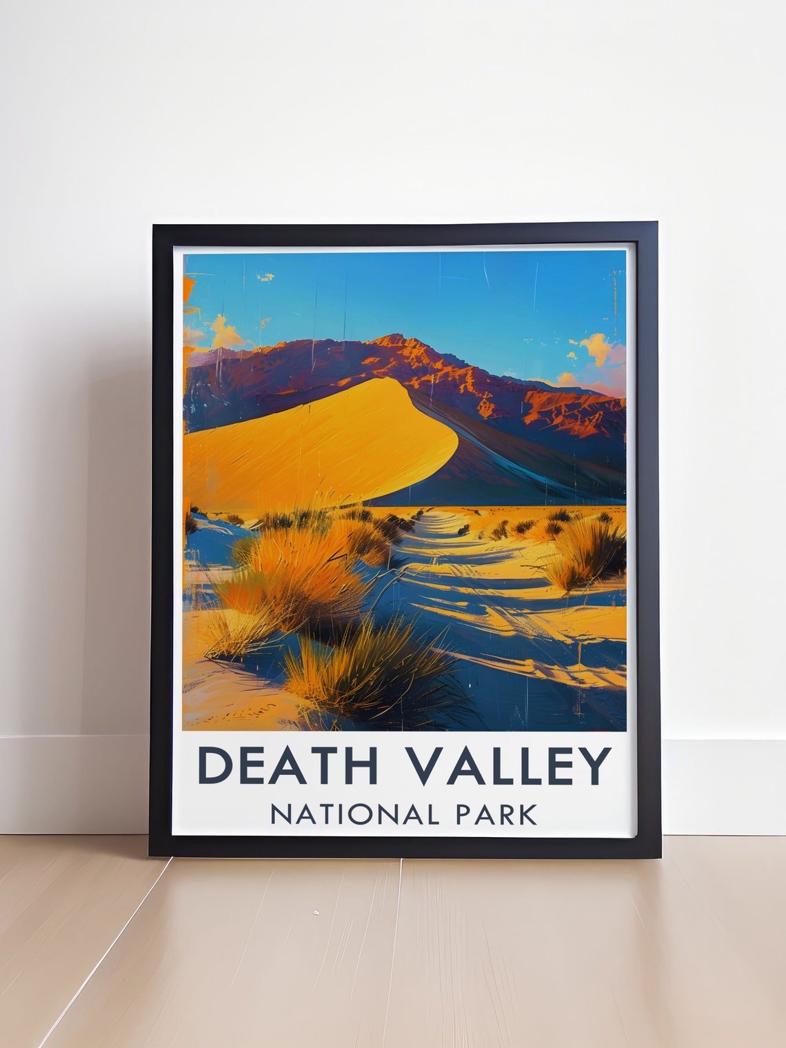 Death Valley National Park Golden Dune Poster with Mountains - Image 4