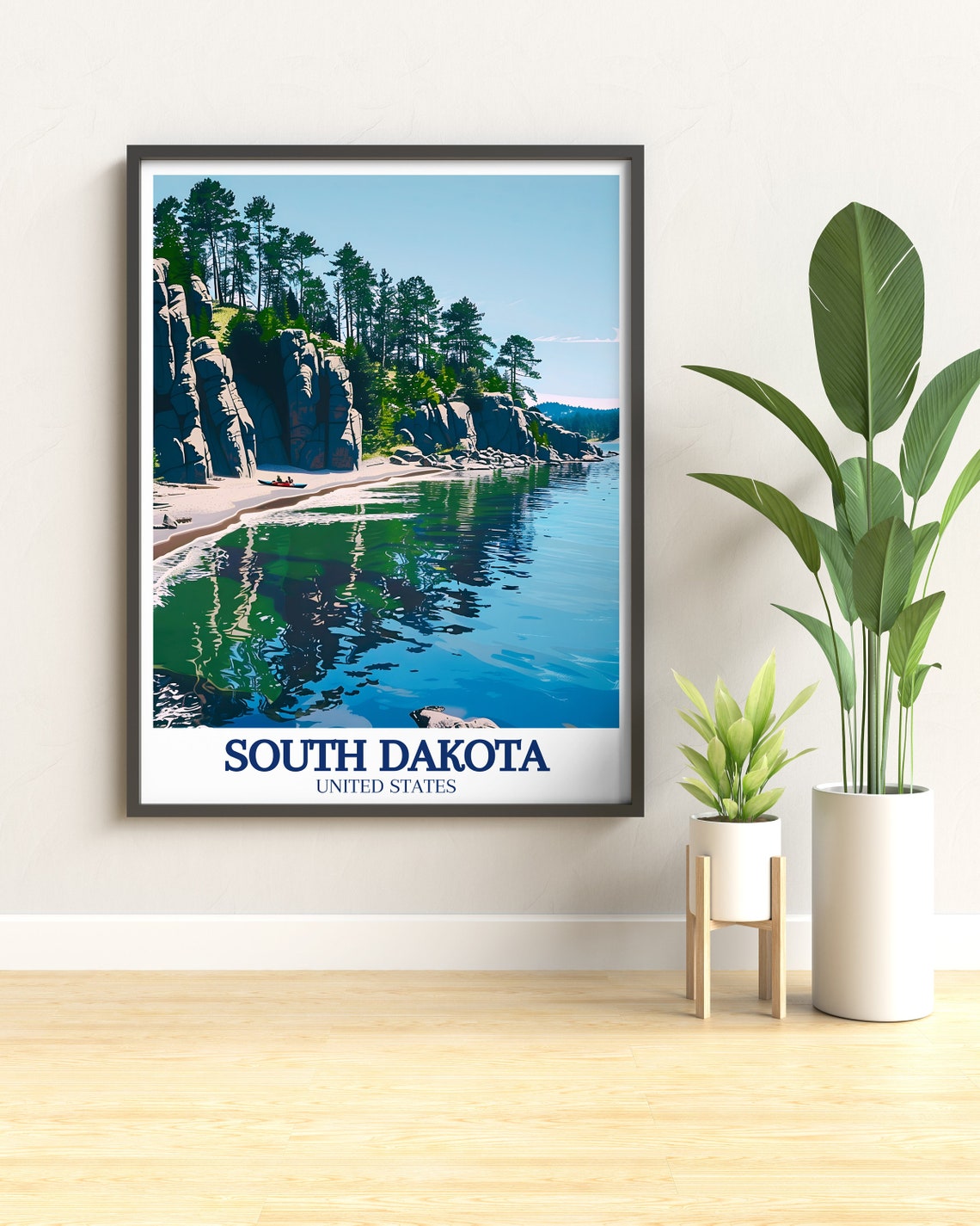 South Dakota Sylvan Lake Pine Cliffs Black Hills Water Poster - Image 2
