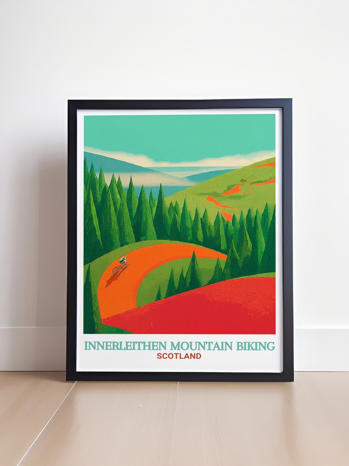 Innerleithen Scotland Mountain Biking Forest Trail Adventure Poster - Image 4