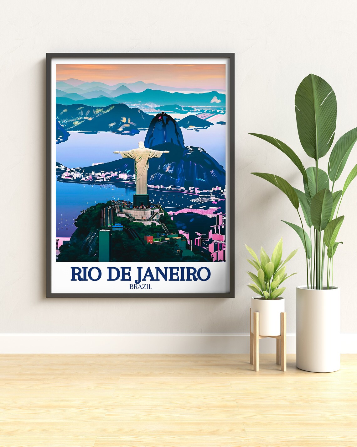 Rio De Janeiro Brazil Christ The Redeemer Sugarloaf Travel Poster - Image 3