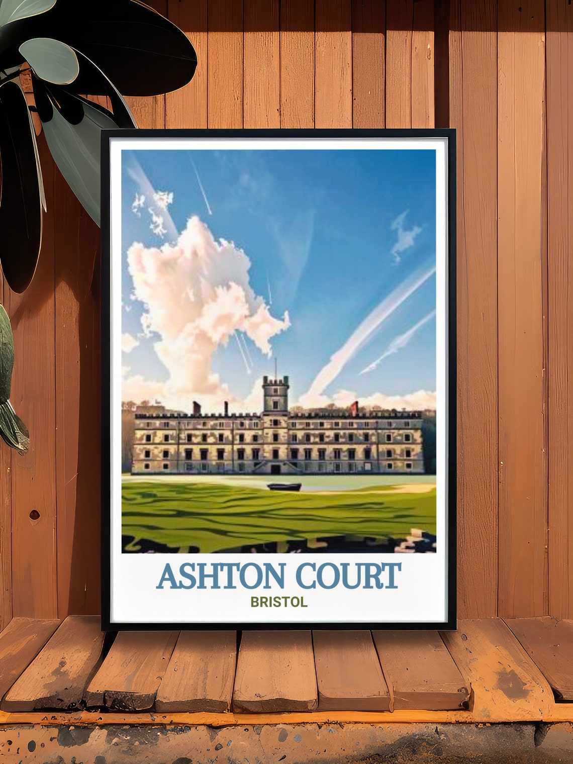 Ashton Court Mountain Biking Art Ashton Court Mansion Travel Poster Ashton Court Mountain Biking Decor Ashton Court Mansion Prints - Image 2