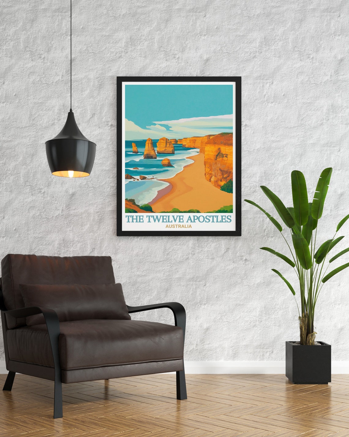 The Twelve Apostles Australia Limestone Sea Stacks Beach Travel Poster - Image 2