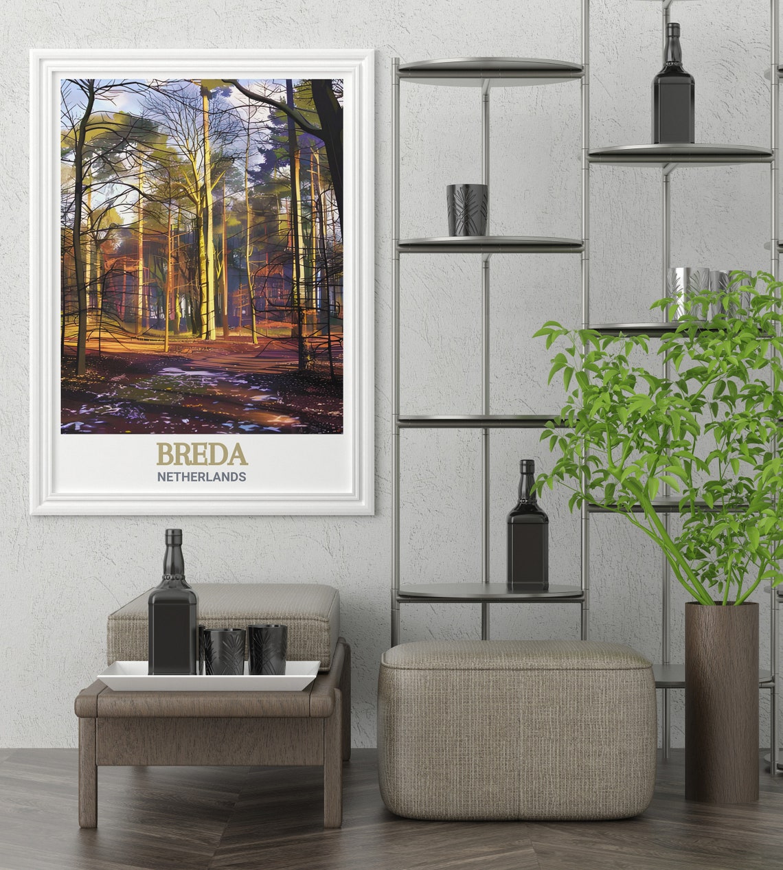 Breda Mastbos Forest Sunlit Trees Dutch Woodland Nature Poster - Image 3