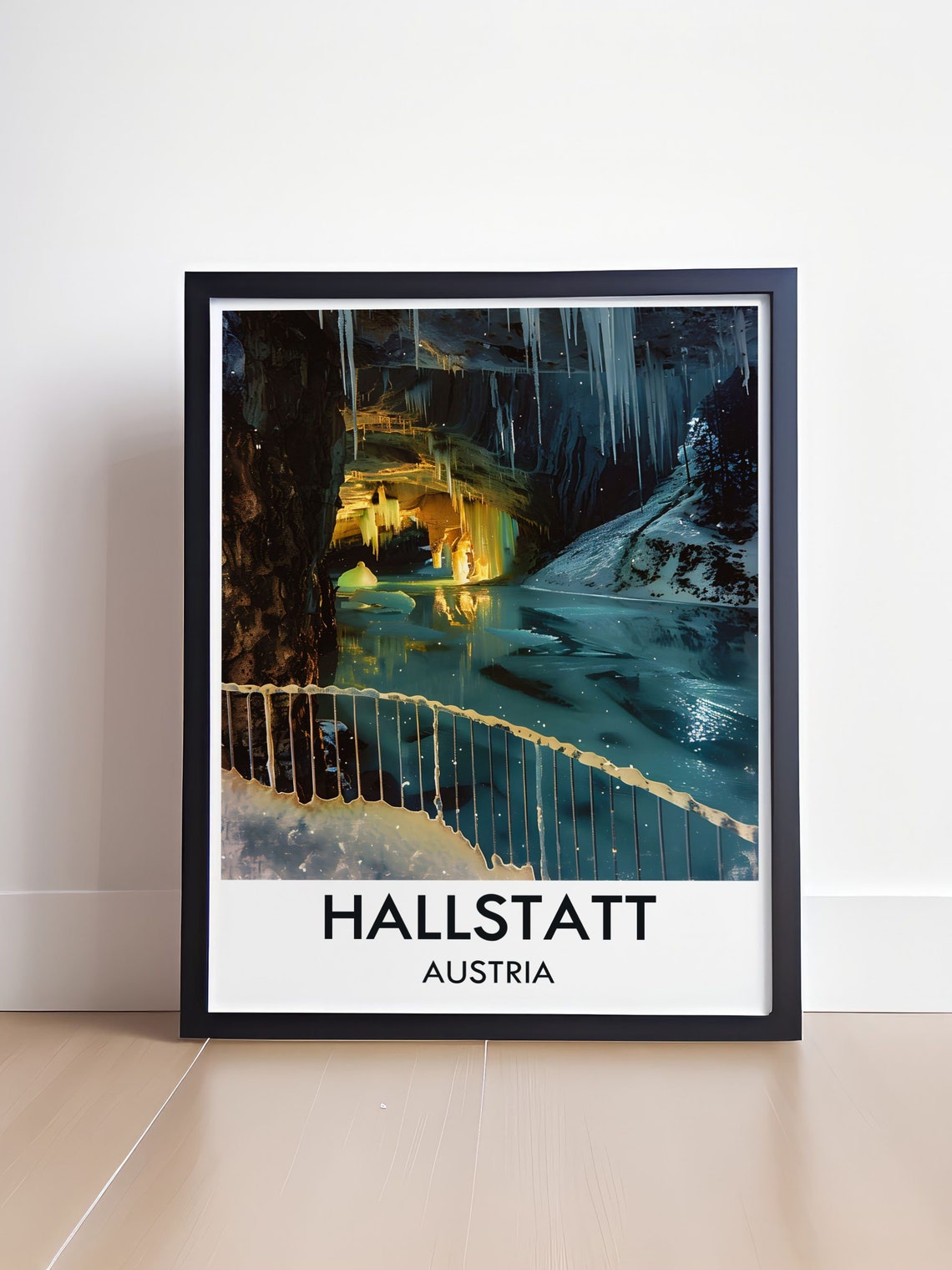 Hallstatt Austria Dachstein Giant Ice Cave Interior Wonder Poster - Image 4