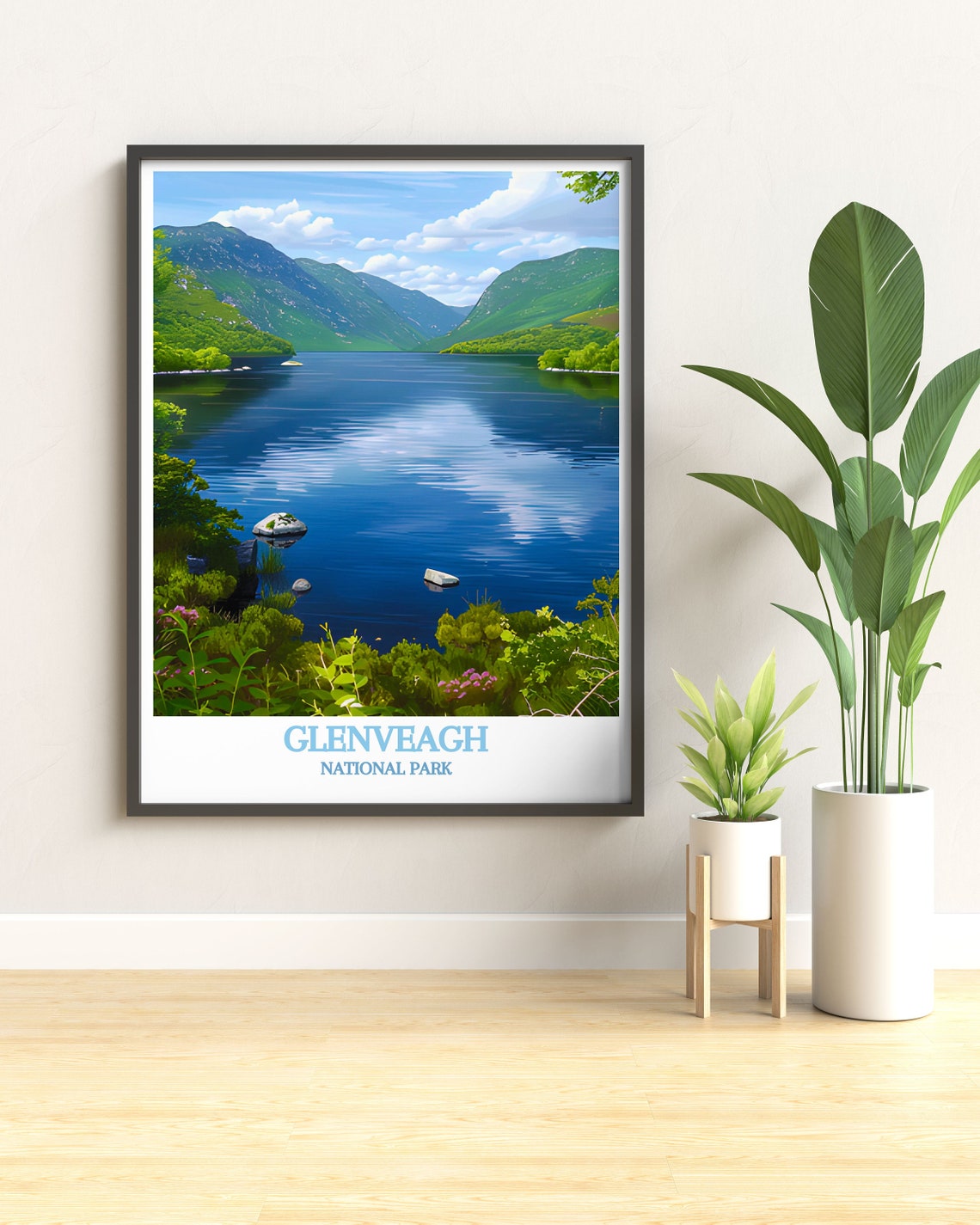 Glenveagh National Park Ireland Mirror Lake Mountain View Poster - Image 3