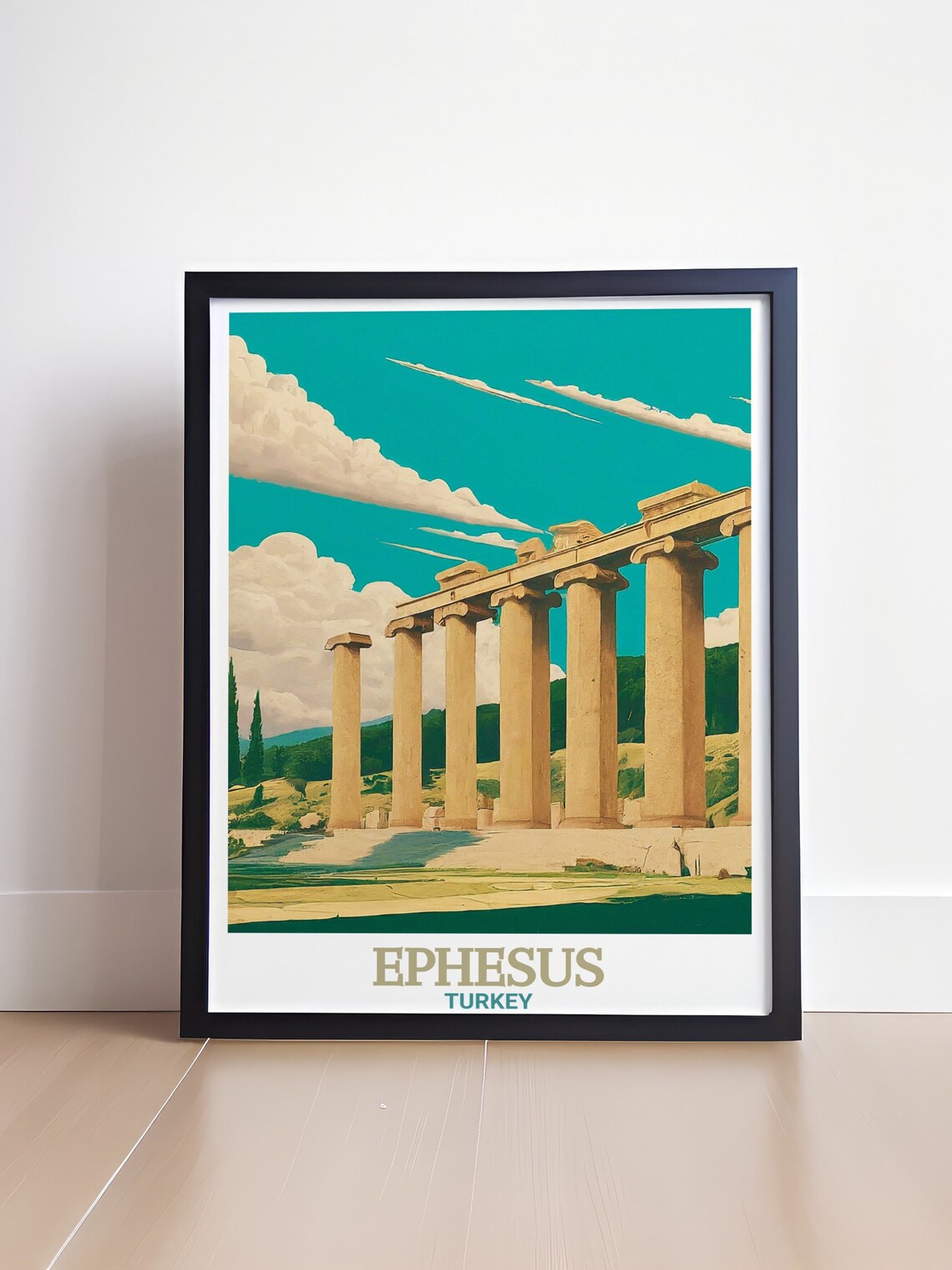 Ephesus Turkey Temple Of Artemis Columns Vintage Travel Poster - Image 4