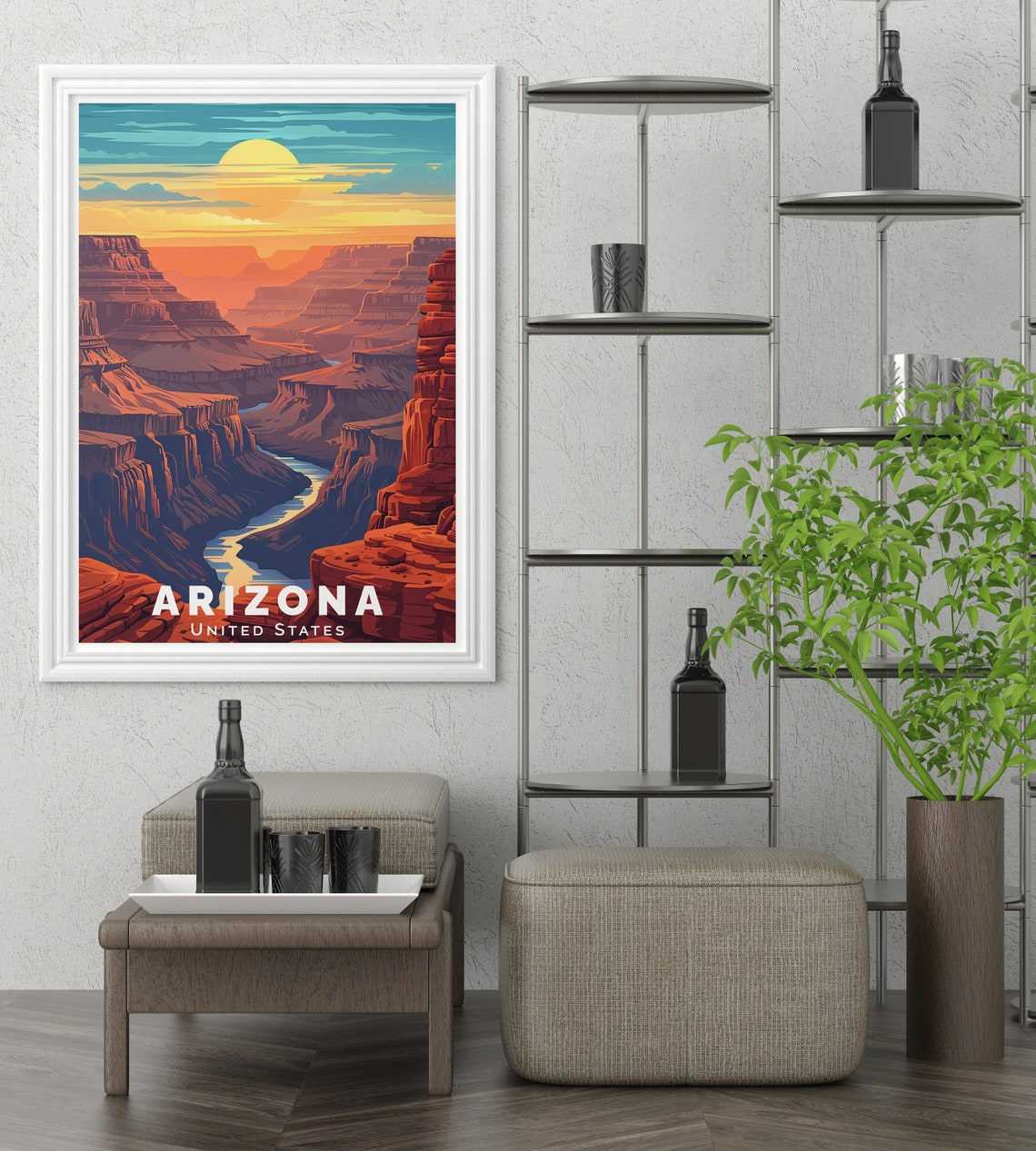 Arizona Grand Canyon Sunset Canyon River National Park Poster - Image 2