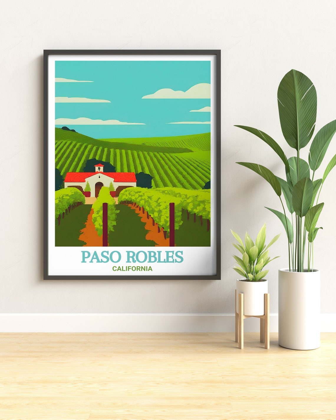 Paso Robles California Wine Country Estate Among Vineyards Poster - Image 2
