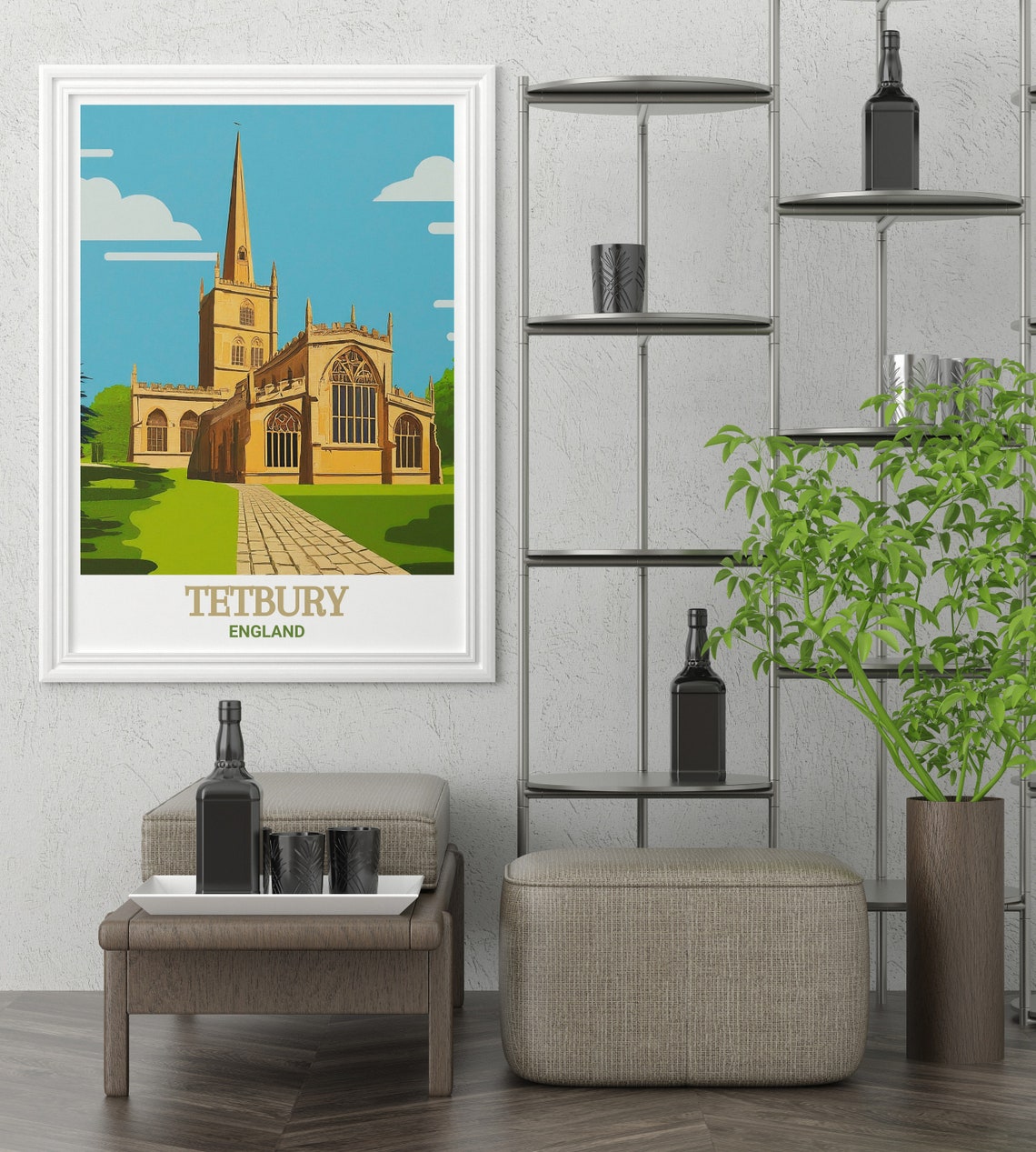 Tetbury Travel Print St Mary The Virgin And St Mary Magdalen Church Travel Wall Art Tetbury Travel Wall Decorations - Image 3
