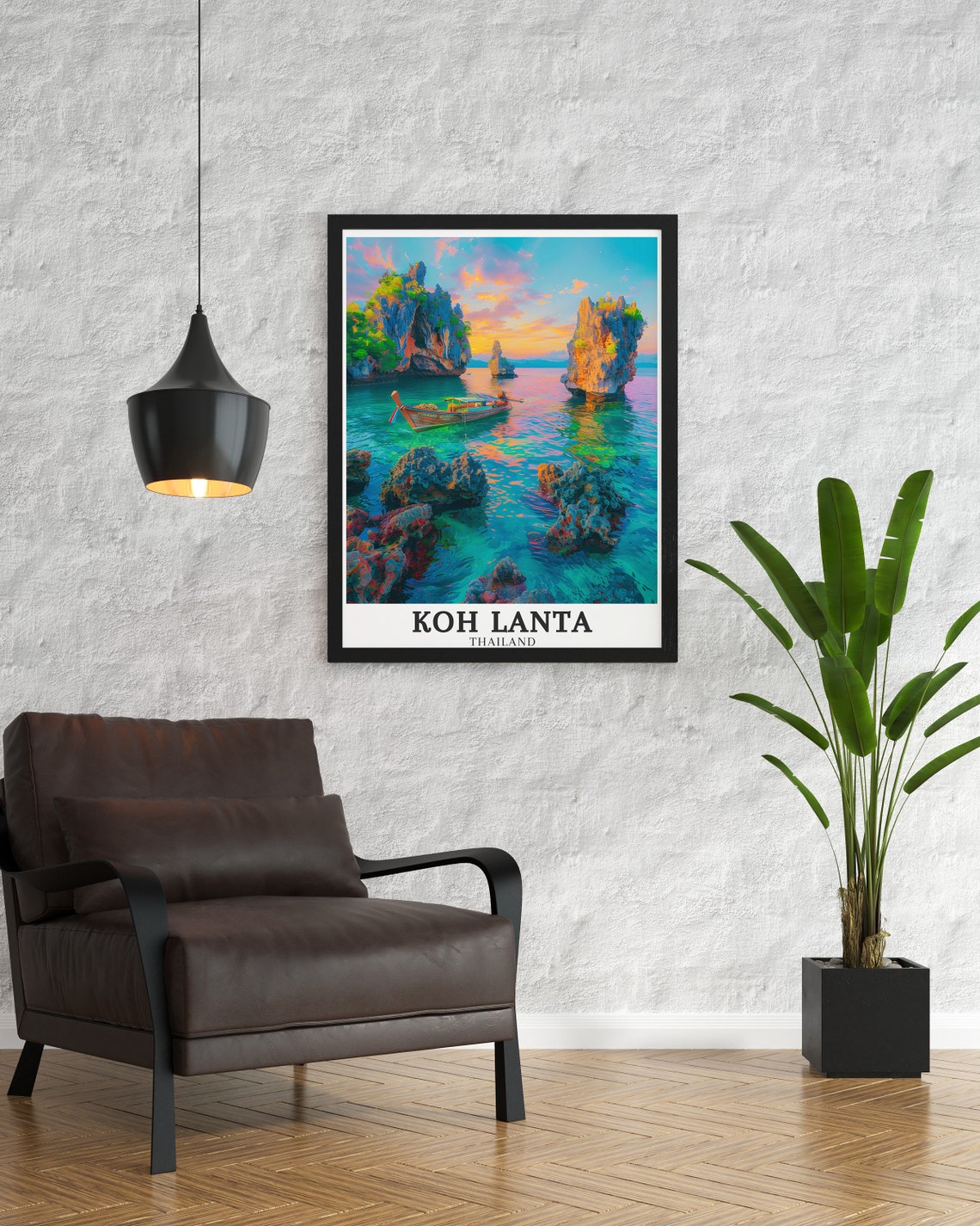 Koh Lanta Travel Print Mu Ko Lanta Art Mu Ko Lanta National Park Koh Lanta Travel Poster Thailand Travel Gift And Wall Decor - Image 3