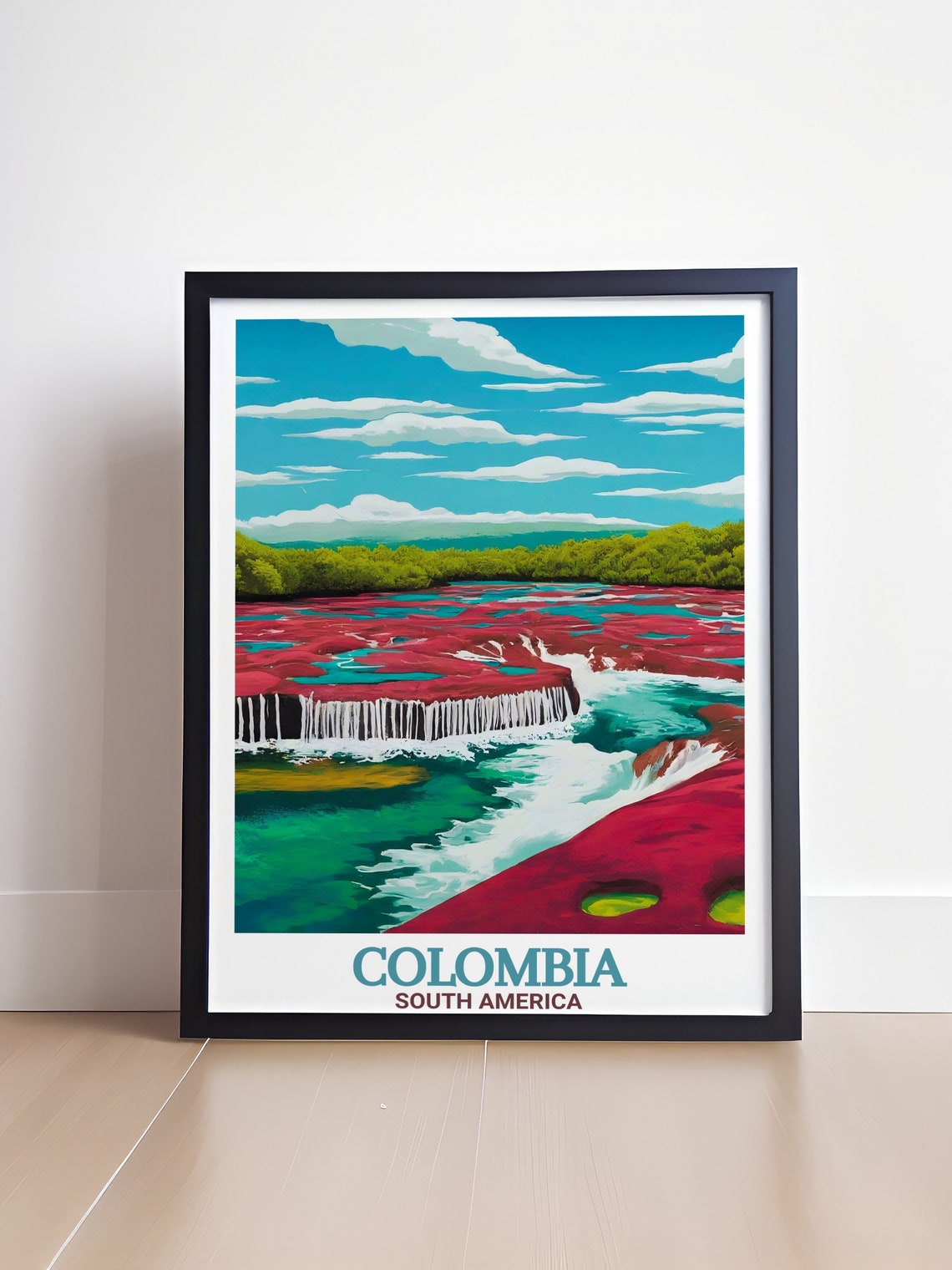 Colombia Caño Cristales Red River Canyon Landscape Travel Poster - Image 4