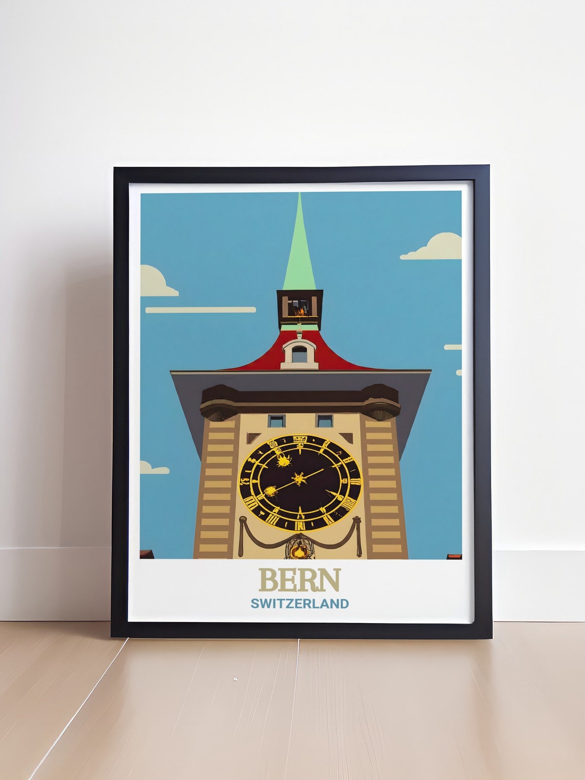 Bern Travel Art Federal Palace Swiss Decor Federal Palace Travel Poster Federal Palace Wall Decor Bern Travel Gift - Image 4