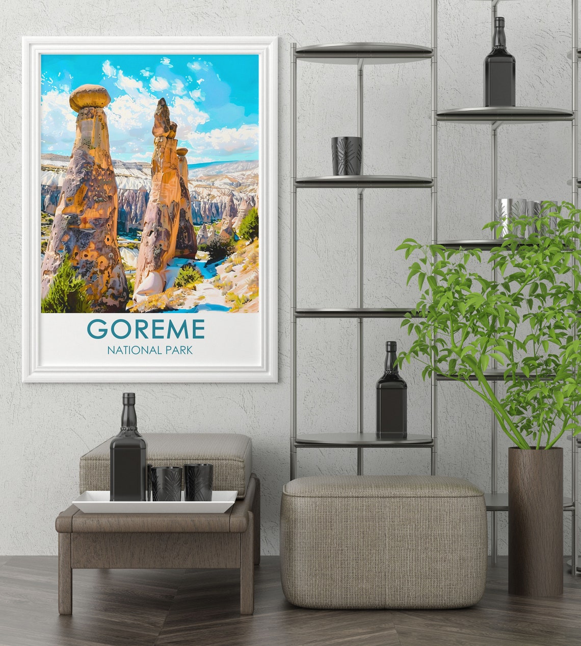 Goreme National Park Turkey Poster With Towering Fairy Chimney Rocks - Image 2