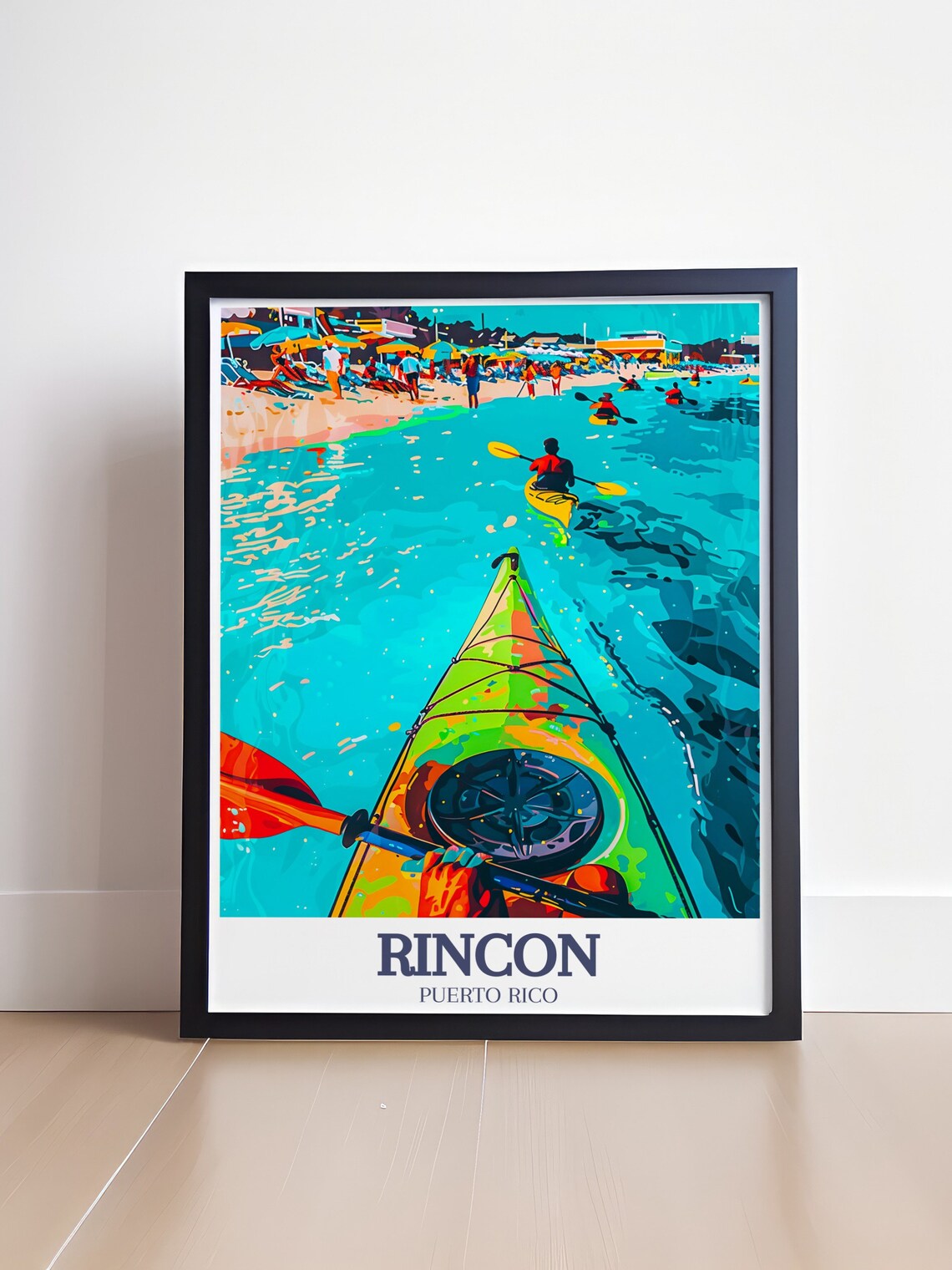 Rincon Puerto Rico Kayaking Turquoise Bay Adventure Travel Poster - Image 4