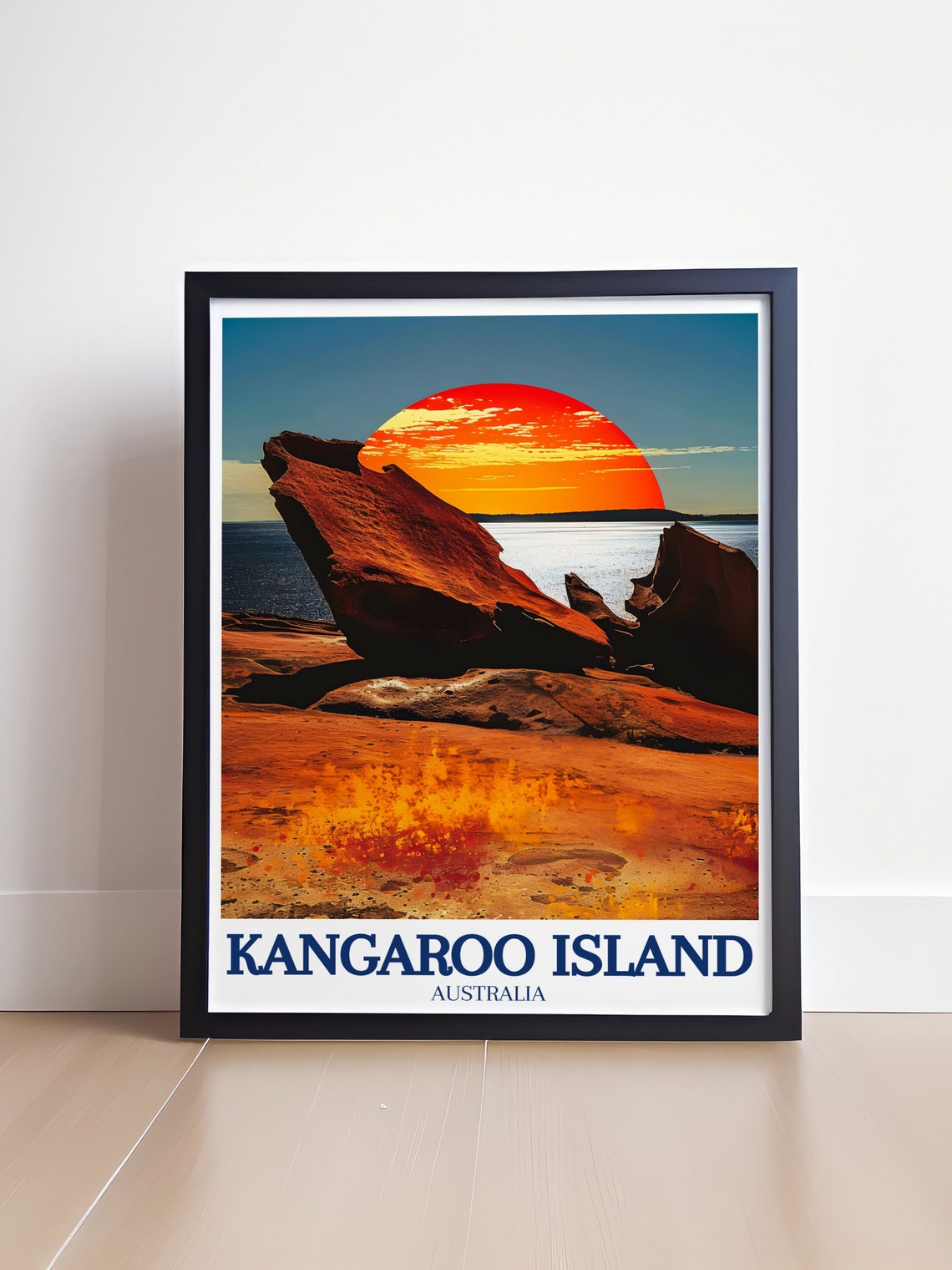 Kangaroo Island Australia Remarkable Rocks Sunset Coastal Poster - Image 4
