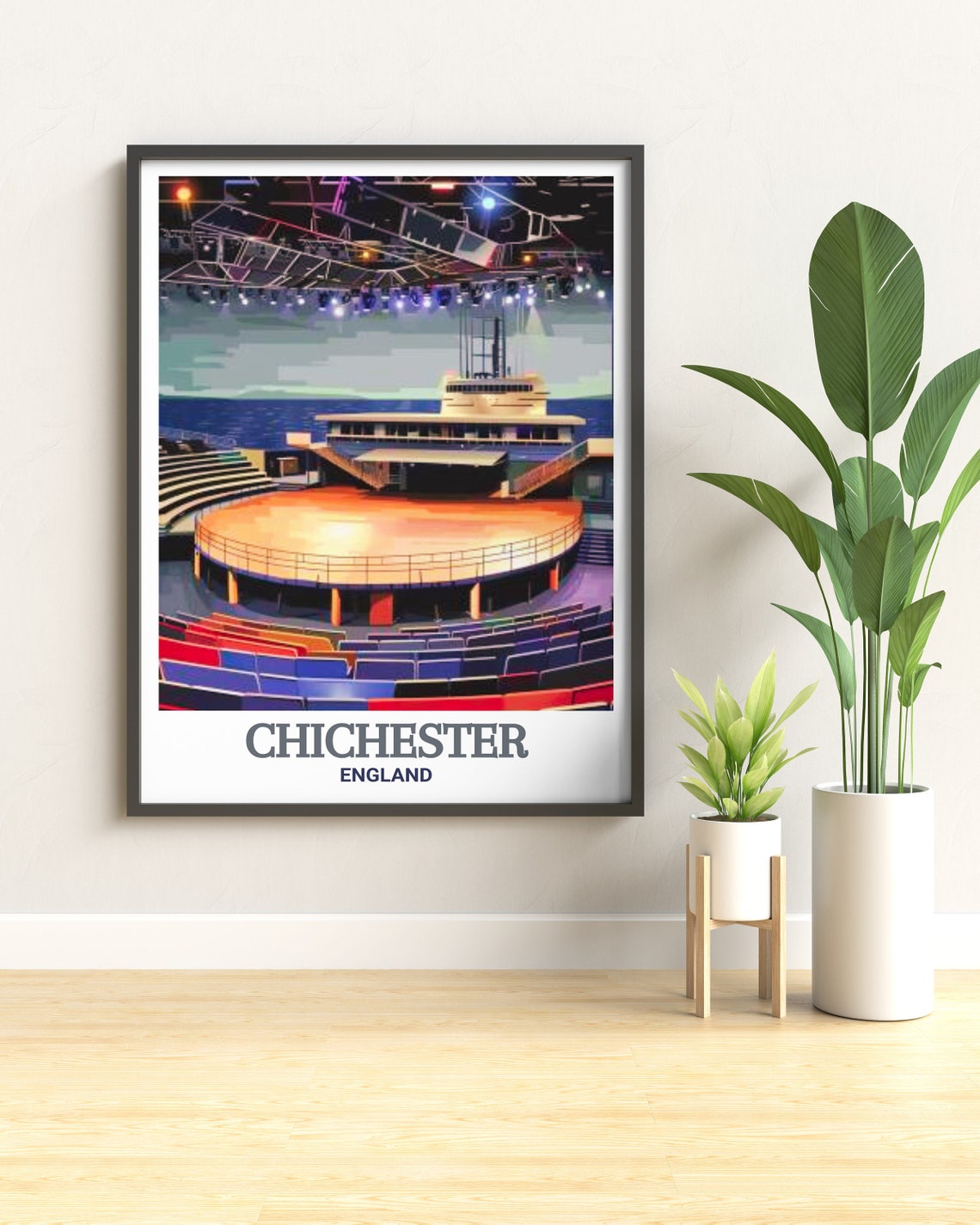 Chichester England Festival Theatre Round Stage Interior Poster - Image 2