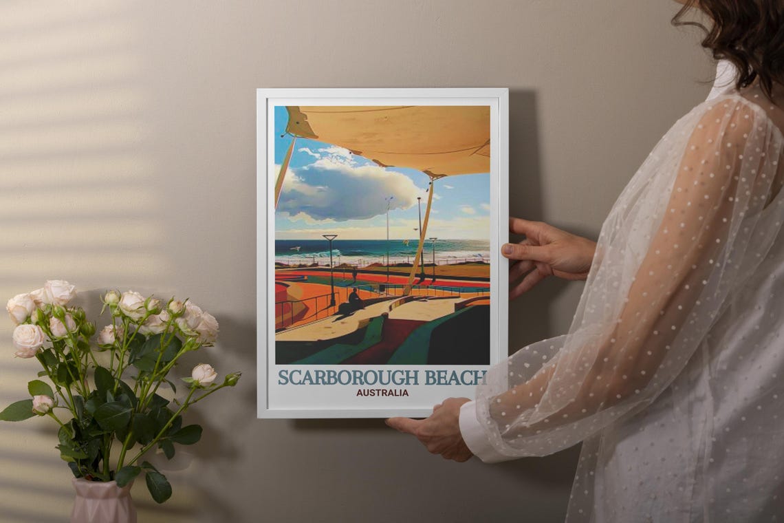 Scarborough Beach Australia Seaside Amphitheatre Foreshore Poster - Image 4