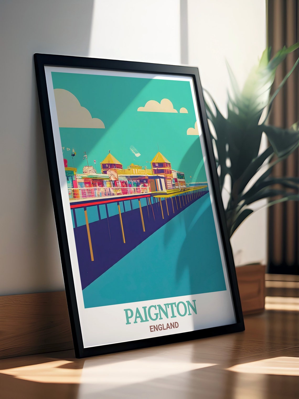 Paignton Pier Amusement Arcade Colorful Seaside Travel Poster - Image 3