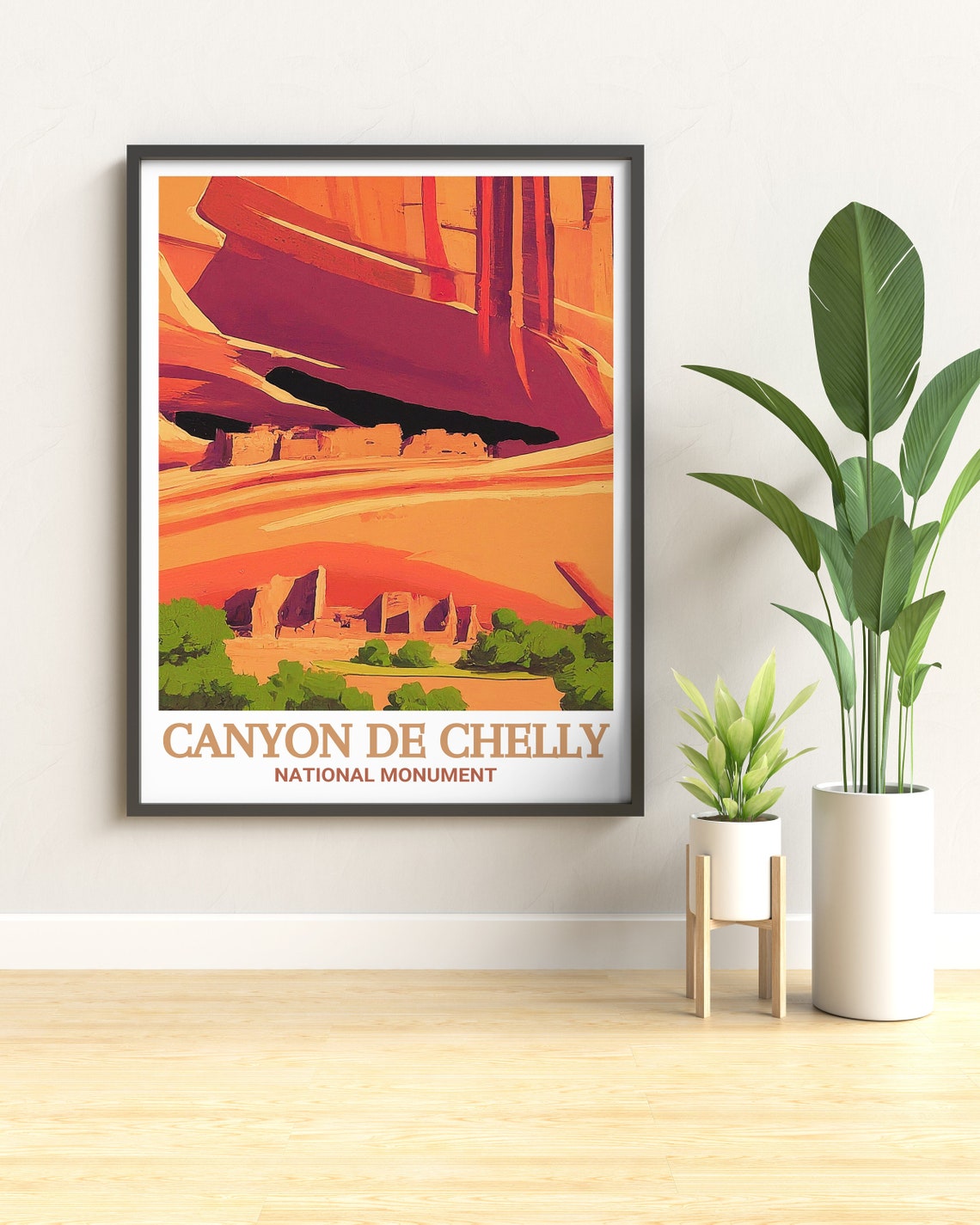 Canyon De Chelly Antelope House Ruin Red Rock View Travel Poster - Image 3