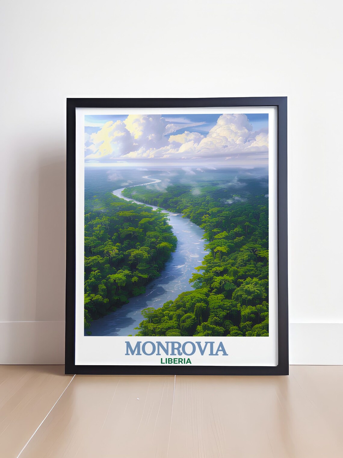 Sapo National Park Rainforest River Aerial View Travel Art Poster - Image 4