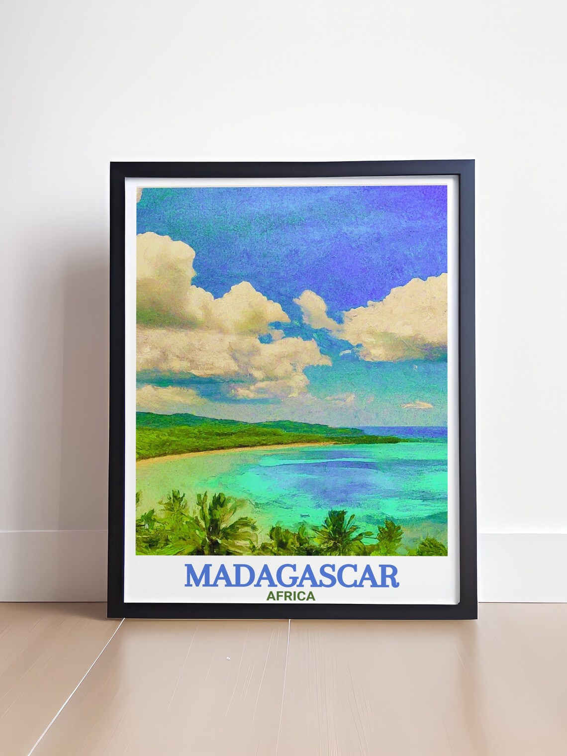 Madagascar Nosy Be Turquoise Bay Beach Africa Coastal Travel Poster - Image 4