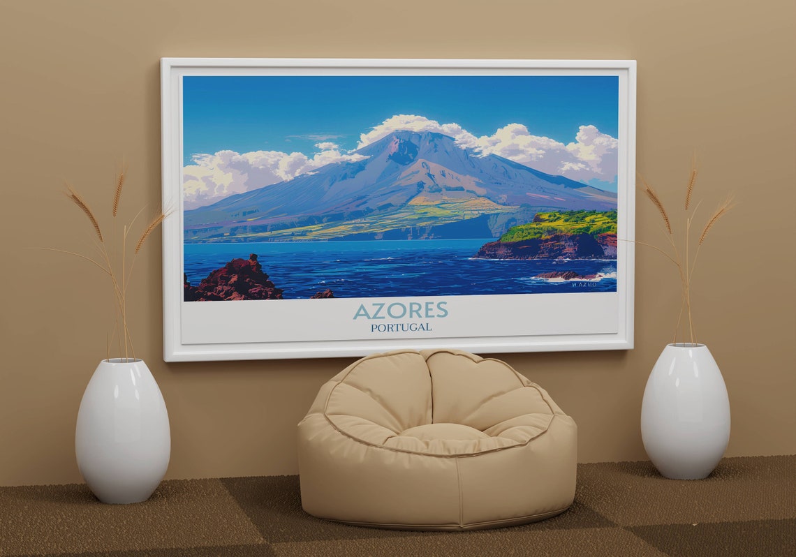 Azores Map And City Prints Azores Themed Art Prints Ideal Gifts For Travel Enthusiasts Portugal Travel Prints - Image 3