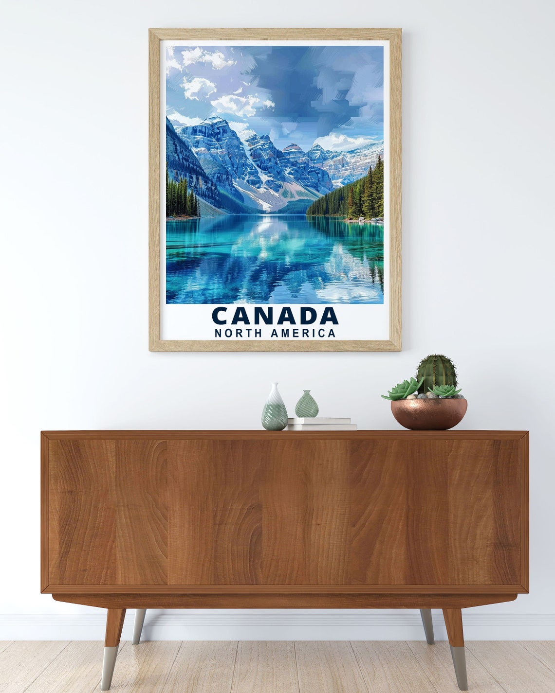 Lake Louise Turquoise Water Mountain Reflection Canada Poster - Image 2