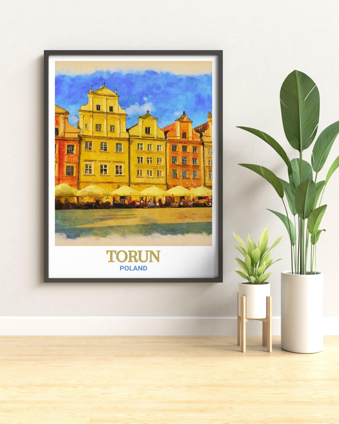 Torun Poland Old Town Square Colorful Baroque Facades Travel Poster - Image 2
