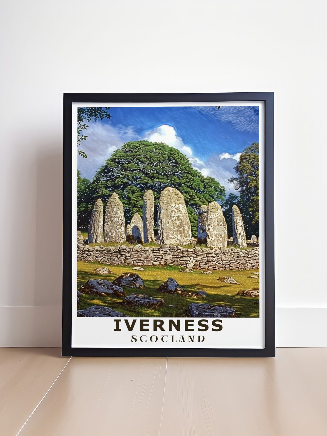 Inverness Clava Cairns Travel Poster, Scotland Art - Image 4