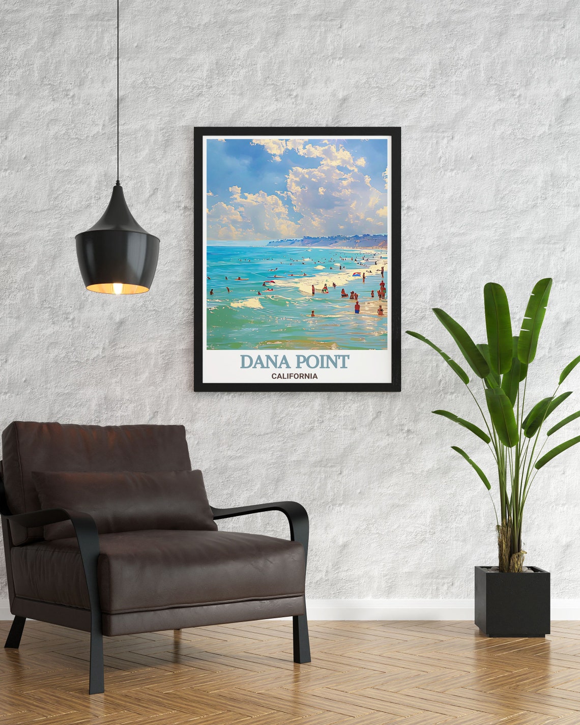 Dana Point California Doheny State Beach Summer Surf Travel Poster - Image 3