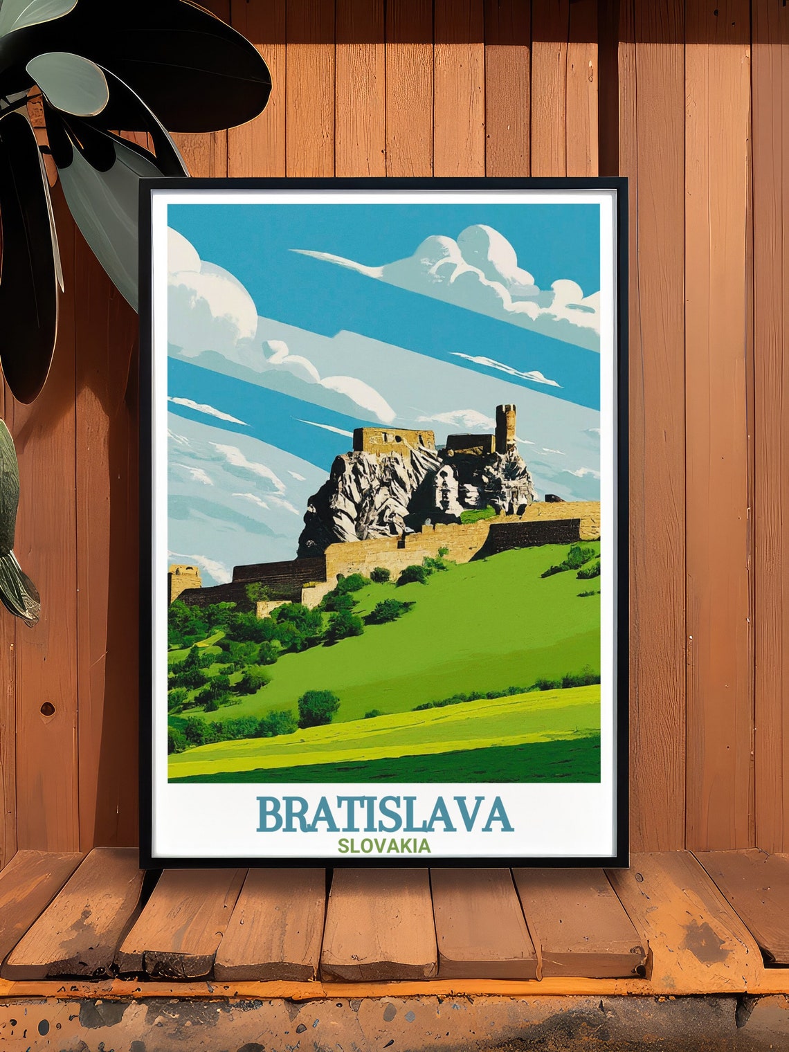 Bratislava Devin Castle Ruins Slovakia Countryside Travel Poster - Image 2