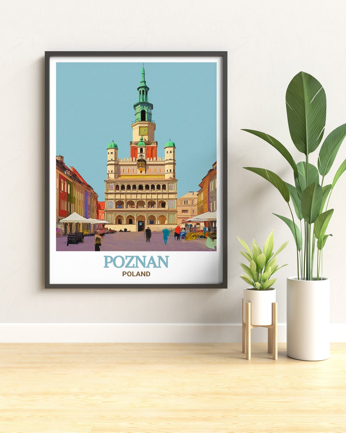 Poznan Wall Art Pozna Town Hall Travel Poster Pozna Travel Gift Pozna Town Hall Decor Pozna Town Hall Wall Art - Image 2