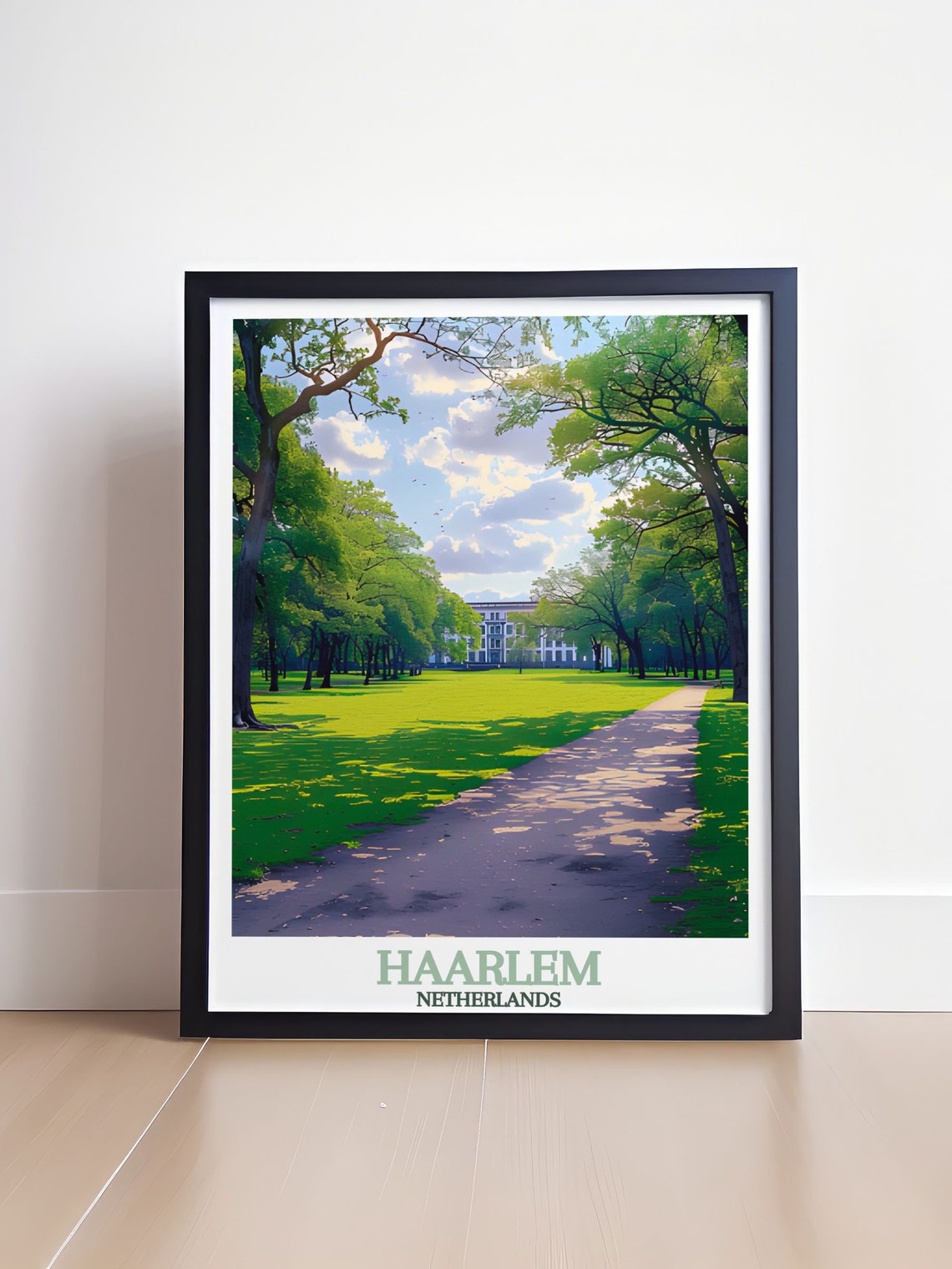 Haarlem Kenaupark Tree Lined Avenue Green Lawn Summer Poster - Image 4
