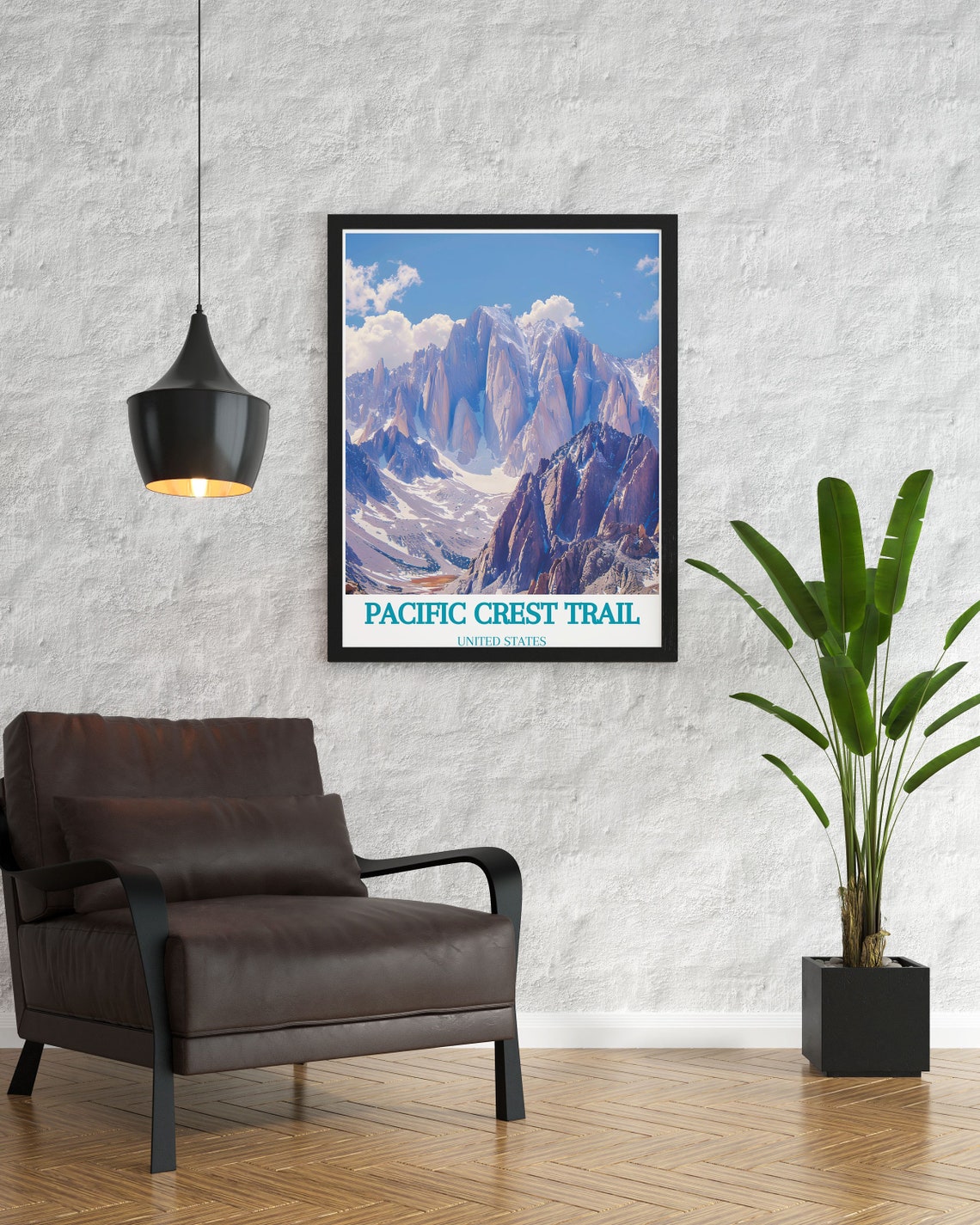 Pacific Crest Trail Snowy Sierra Nevada Granite Peaks Sky Poster - Image 3
