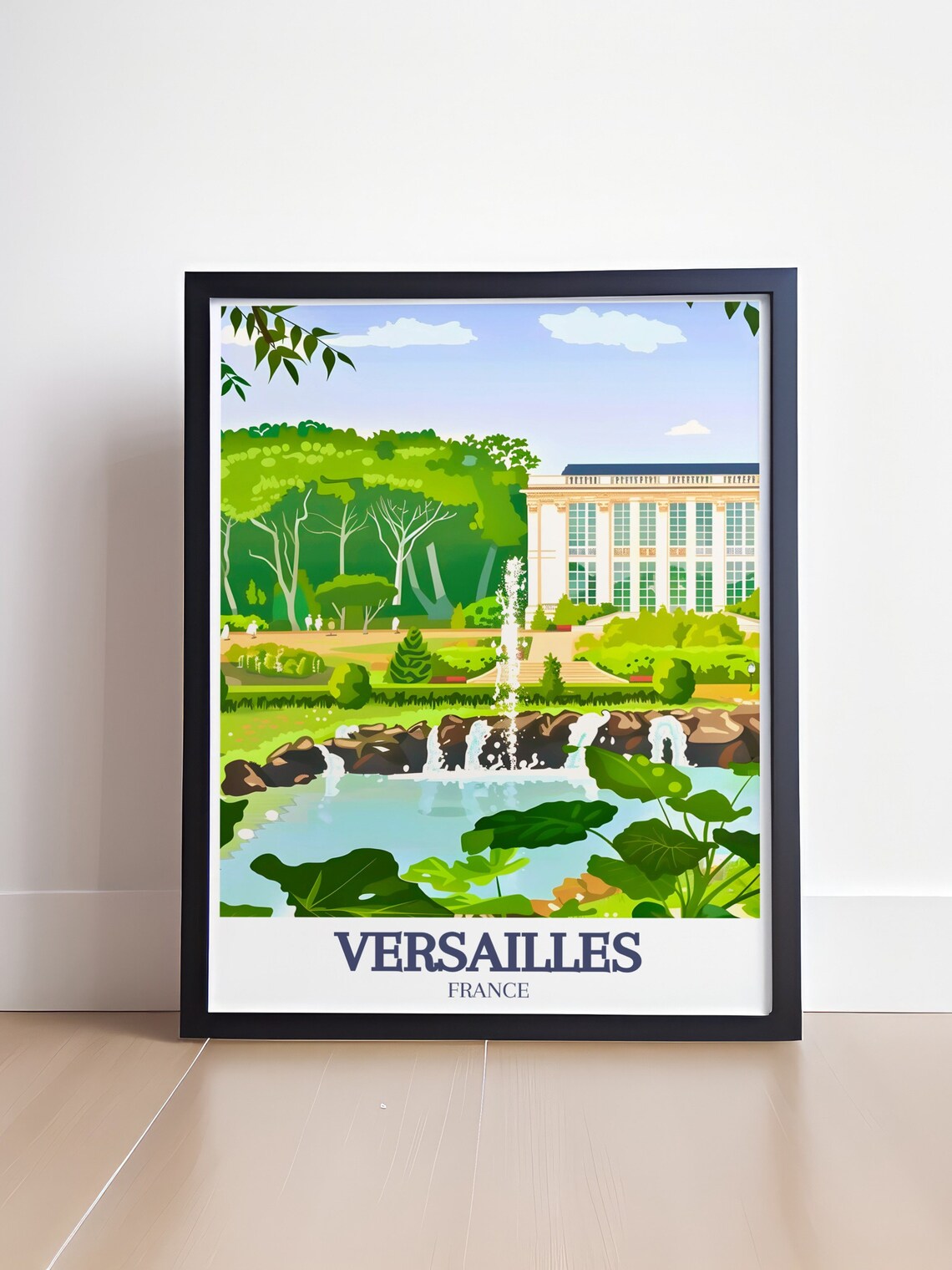 Versailles Grand Trianon Gardens Fountain Lush Green France Poster - Image 4