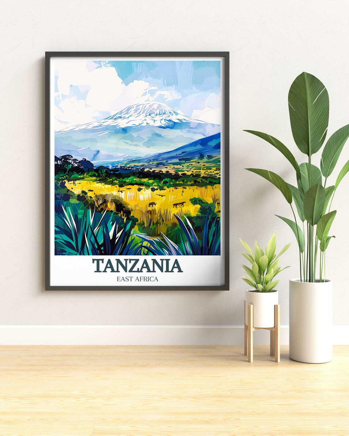 Mount Kilimanjaro Snow Capped Peak Tanzania Sunset Travel Poster - Image 3